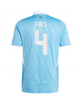 Belgija Wout Faes #4 Gostujuci Dres EP 2024 Kratak Rukavima Belgija Wout Faes #4 Gostujuci Dres EP 2024 Kratak Rukavima